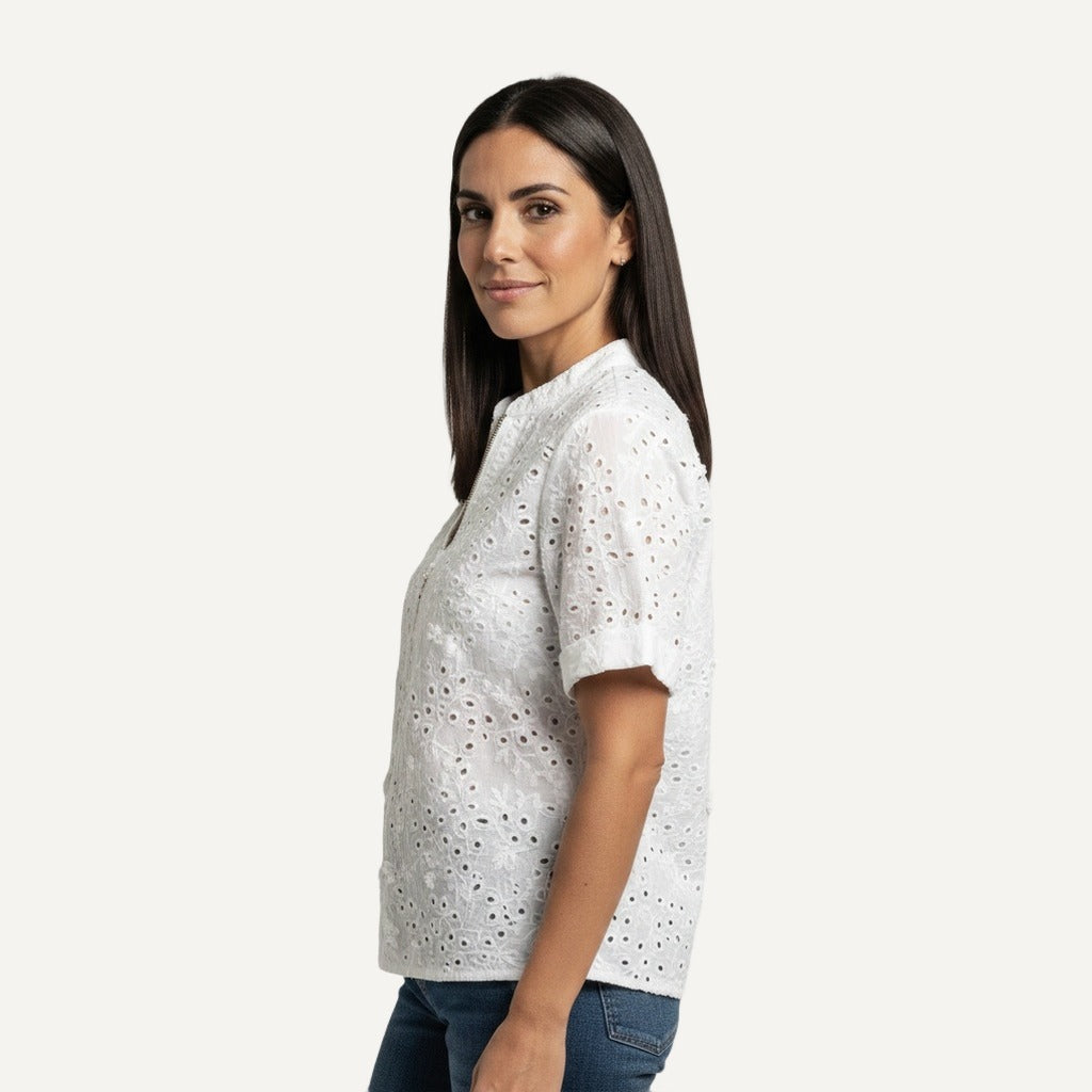 XAO Blusa encaje bordado