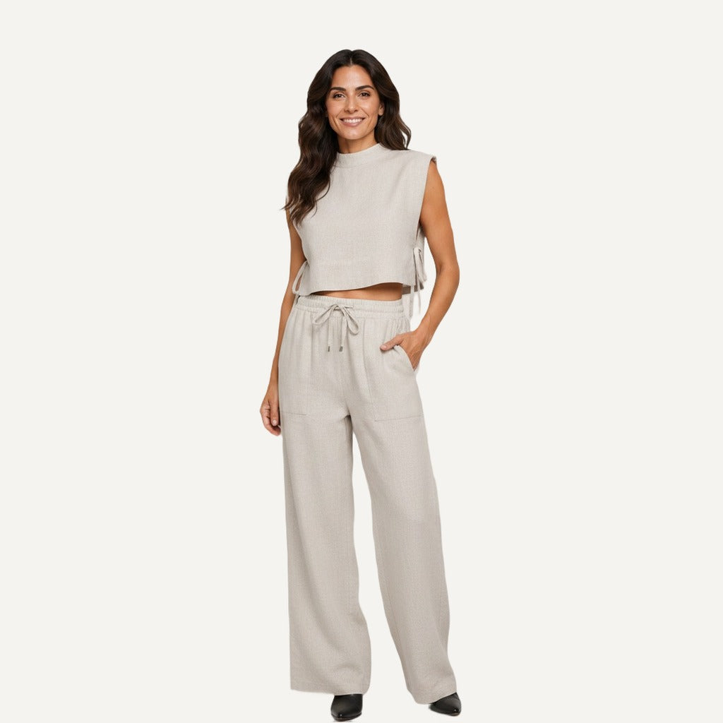 XAO Conjunto Crop Top y pantalon