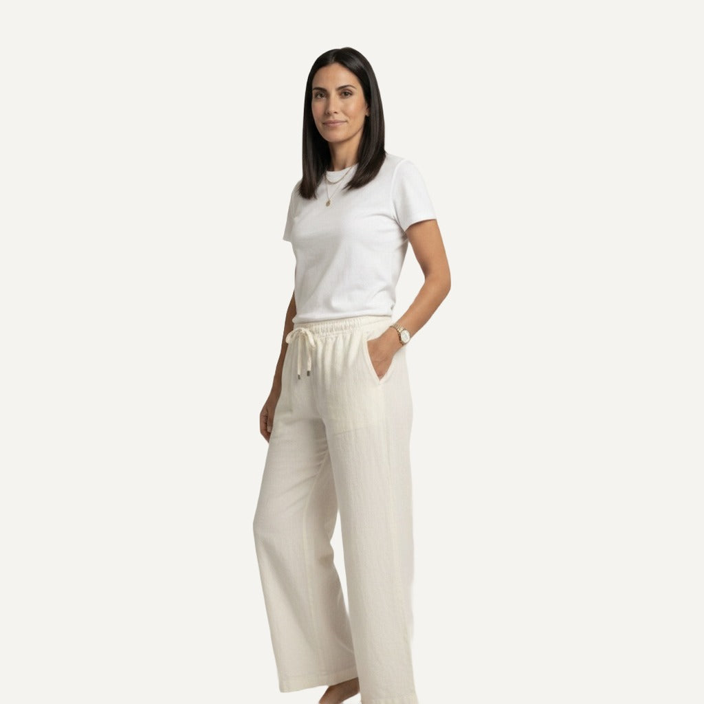 XAO Pantalones Anchos de Corte Recto