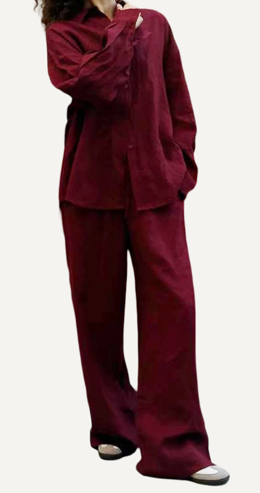 XAO Conjunto Algodon Camisa Pantalones