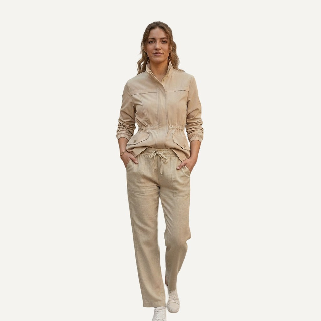XAO Pantalones Lino Algodón