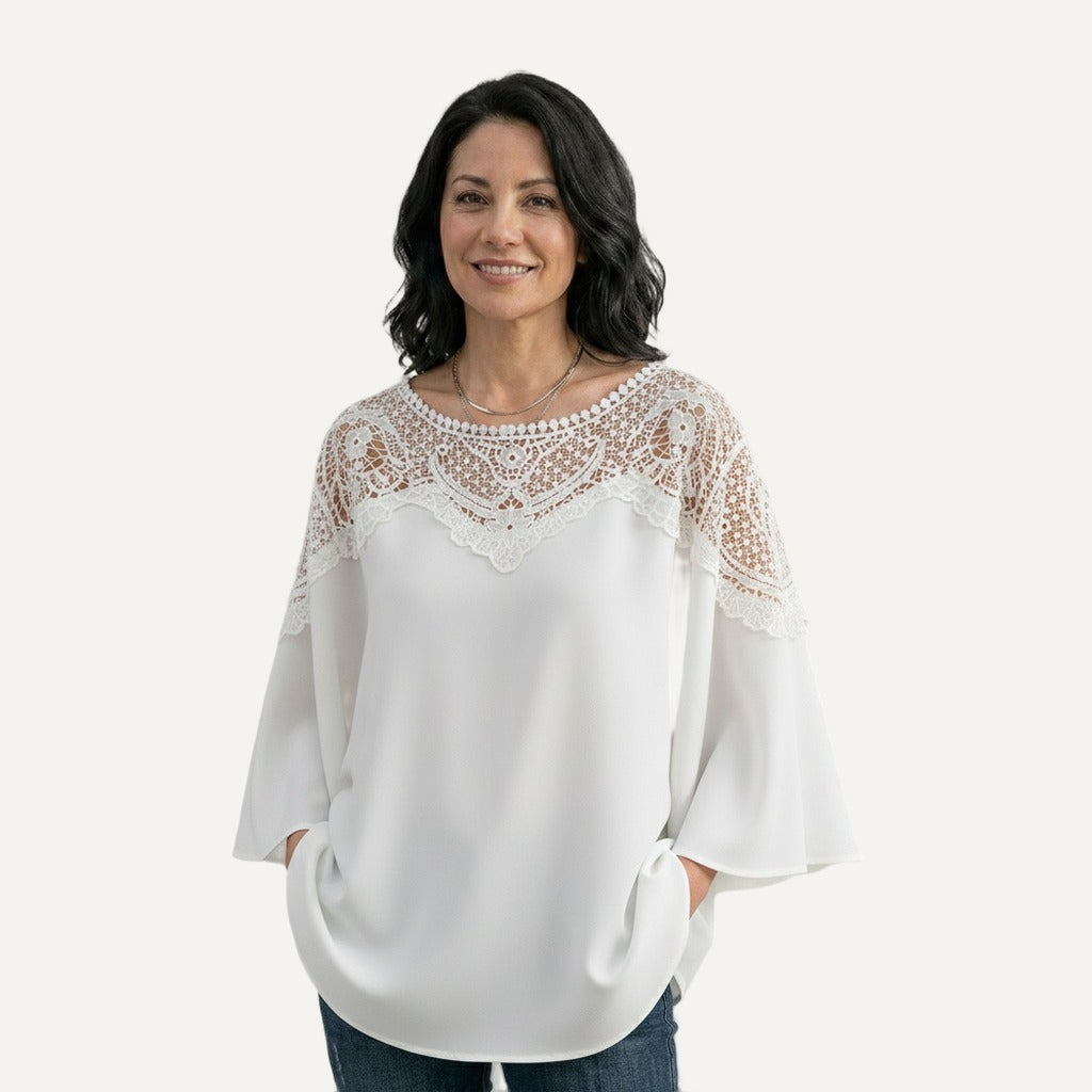 XAO Blusa encaje bordado