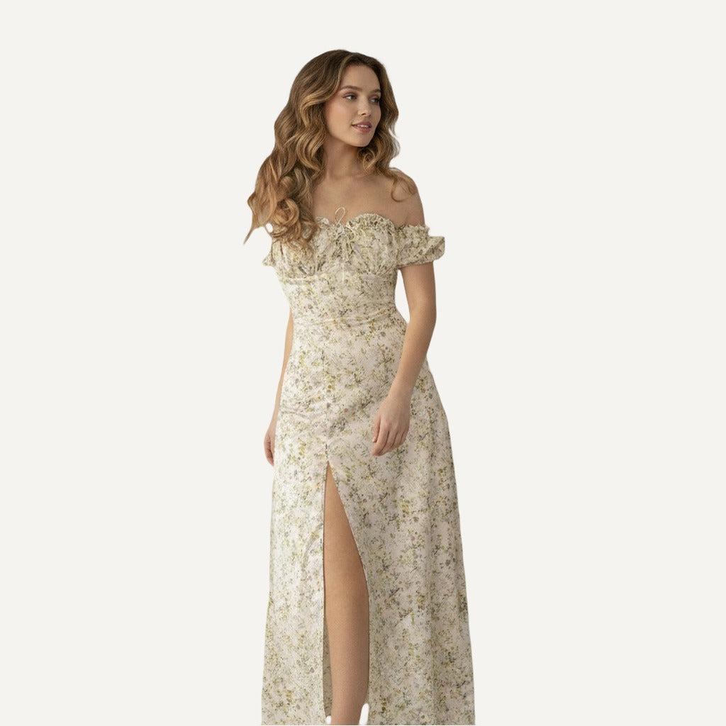 XAO Vestido antiguo hombros caidos