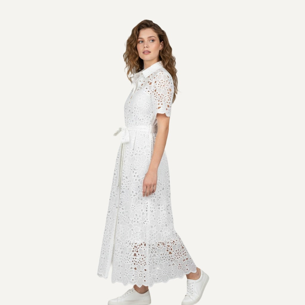 XAO Vestido Flores Encaje