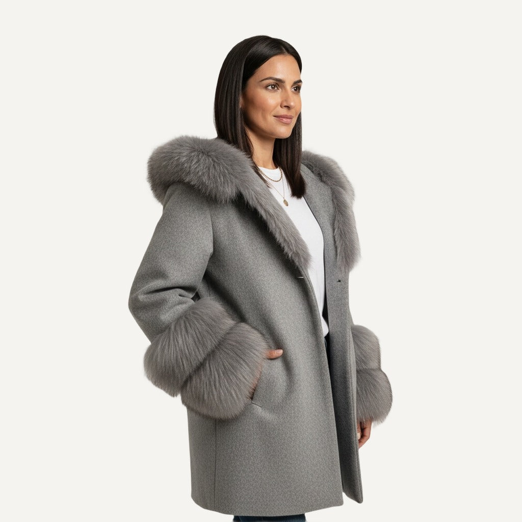 XAO Chaqueta Faux Fur Gris