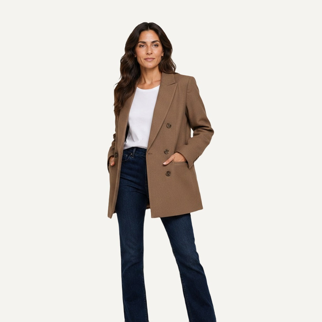 XAO Blazer Tejido Gris de Punto Estructurado