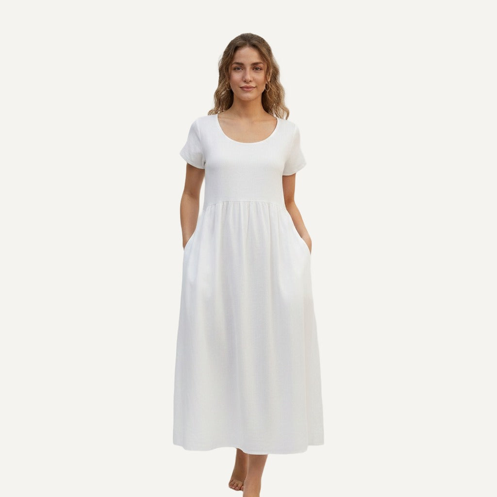 XAO Vestido Largo Minimal de Corte Limpio