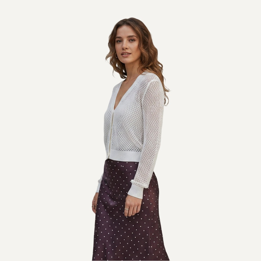 XAO Cardigan Calado Cuello Redondo