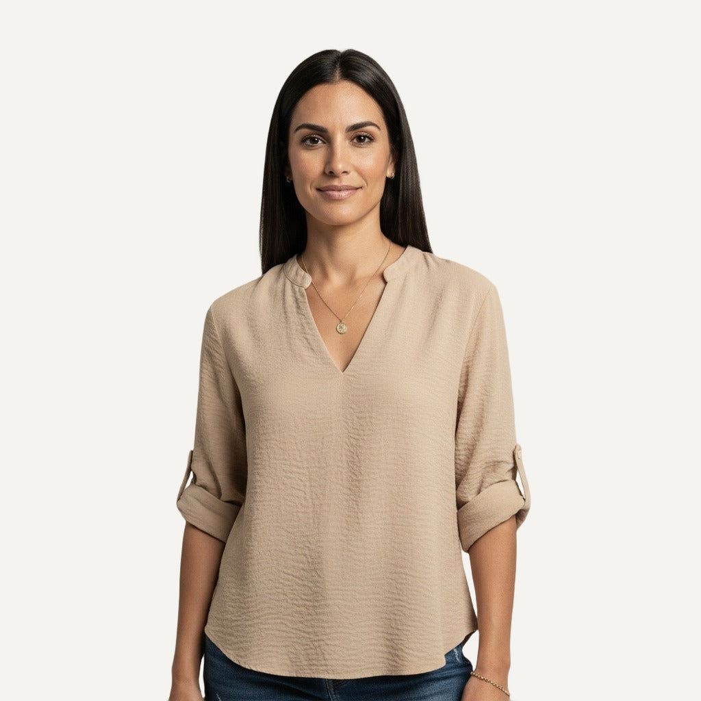 XAO Camisa Elegante Cuello V