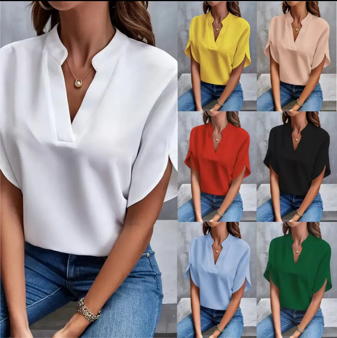 XAO Blusa Suelta Cuello V
