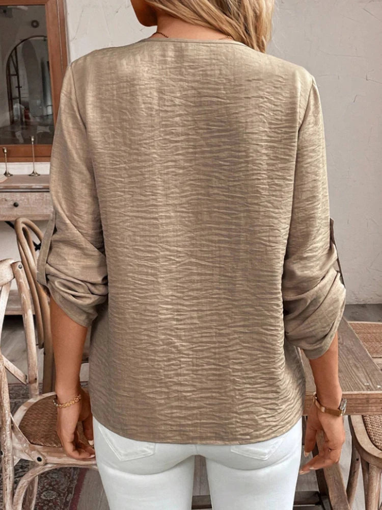 XAO Camisa Elegante Cuello V