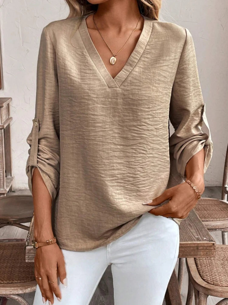 XAO Camisa Elegante Cuello V