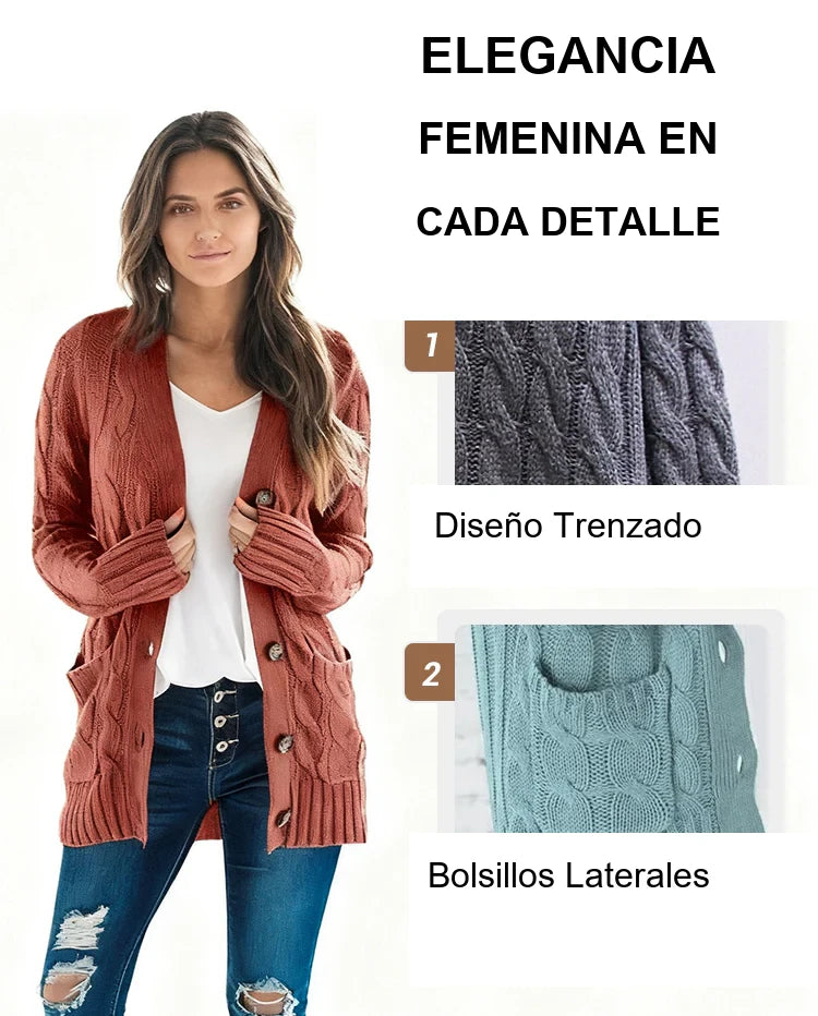 XAO Cárdigan Cable Knit Oversized