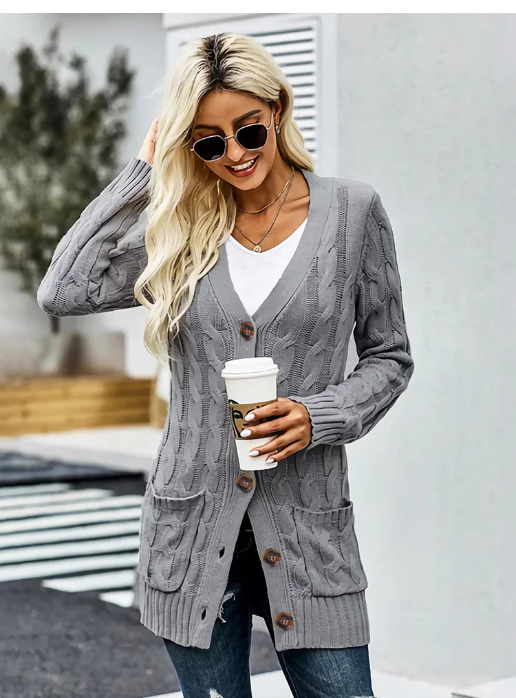 XAO Cárdigan Cable Knit Oversized