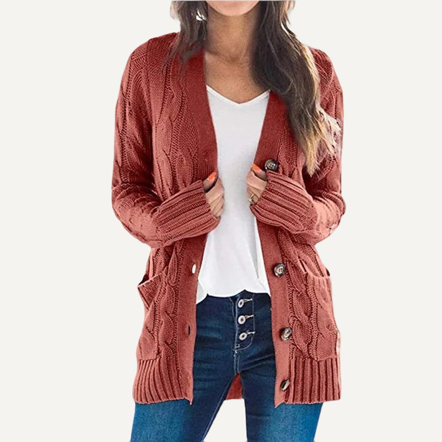 XAO Cárdigan Cable Knit Oversized