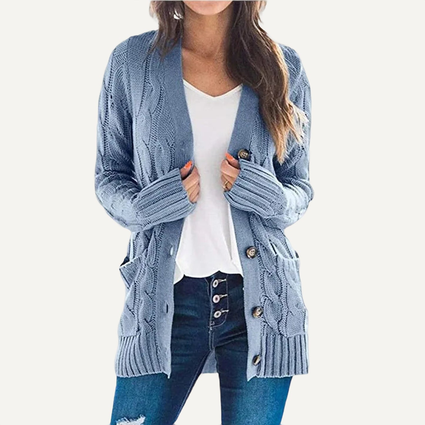 XAO Cárdigan Cable Knit Oversized