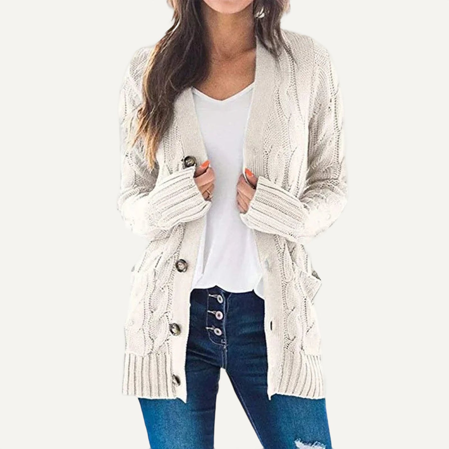 XAO Cárdigan Cable Knit Oversized