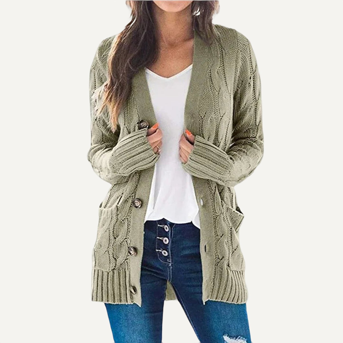 XAO Cárdigan Cable Knit Oversized