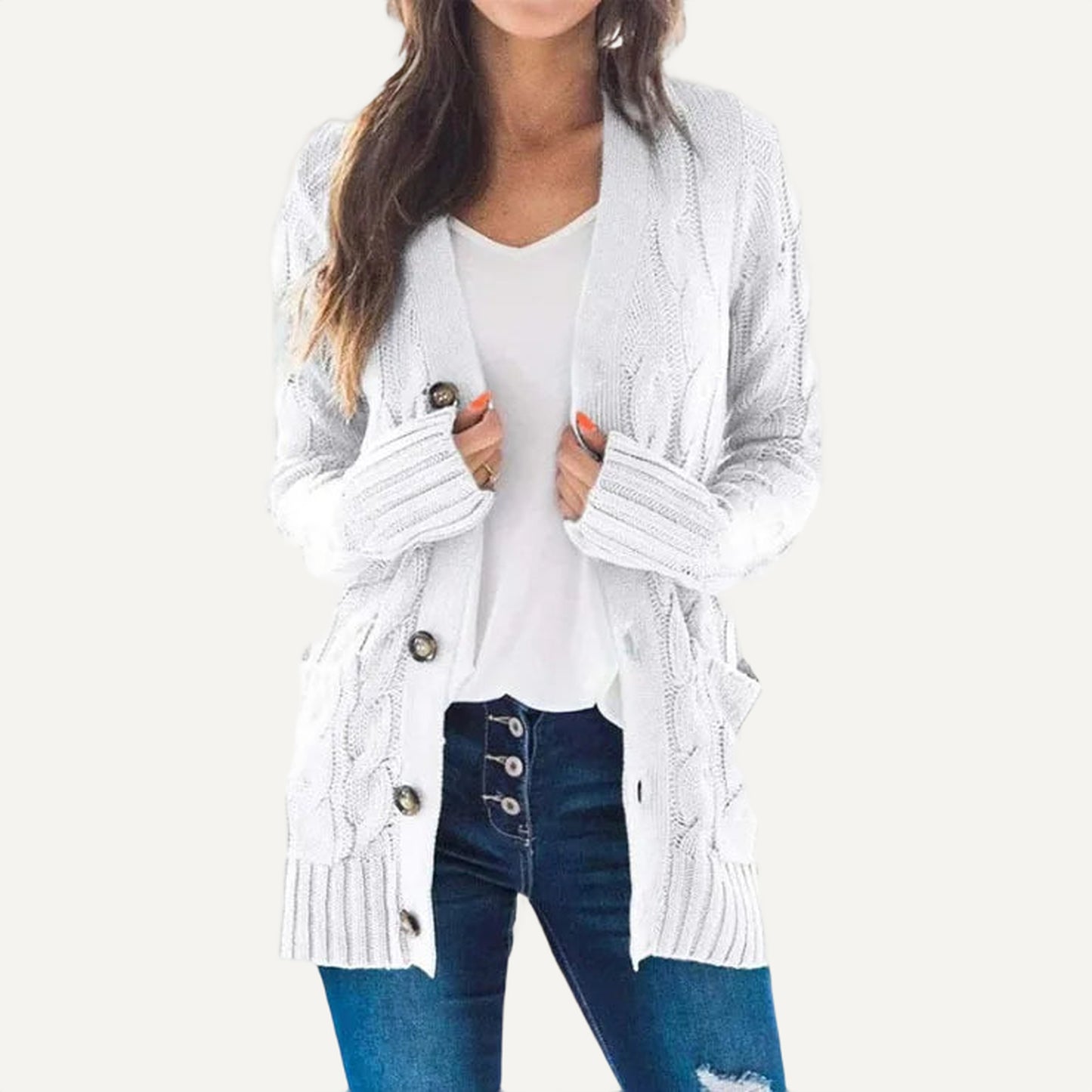 XAO Cárdigan Cable Knit Oversized