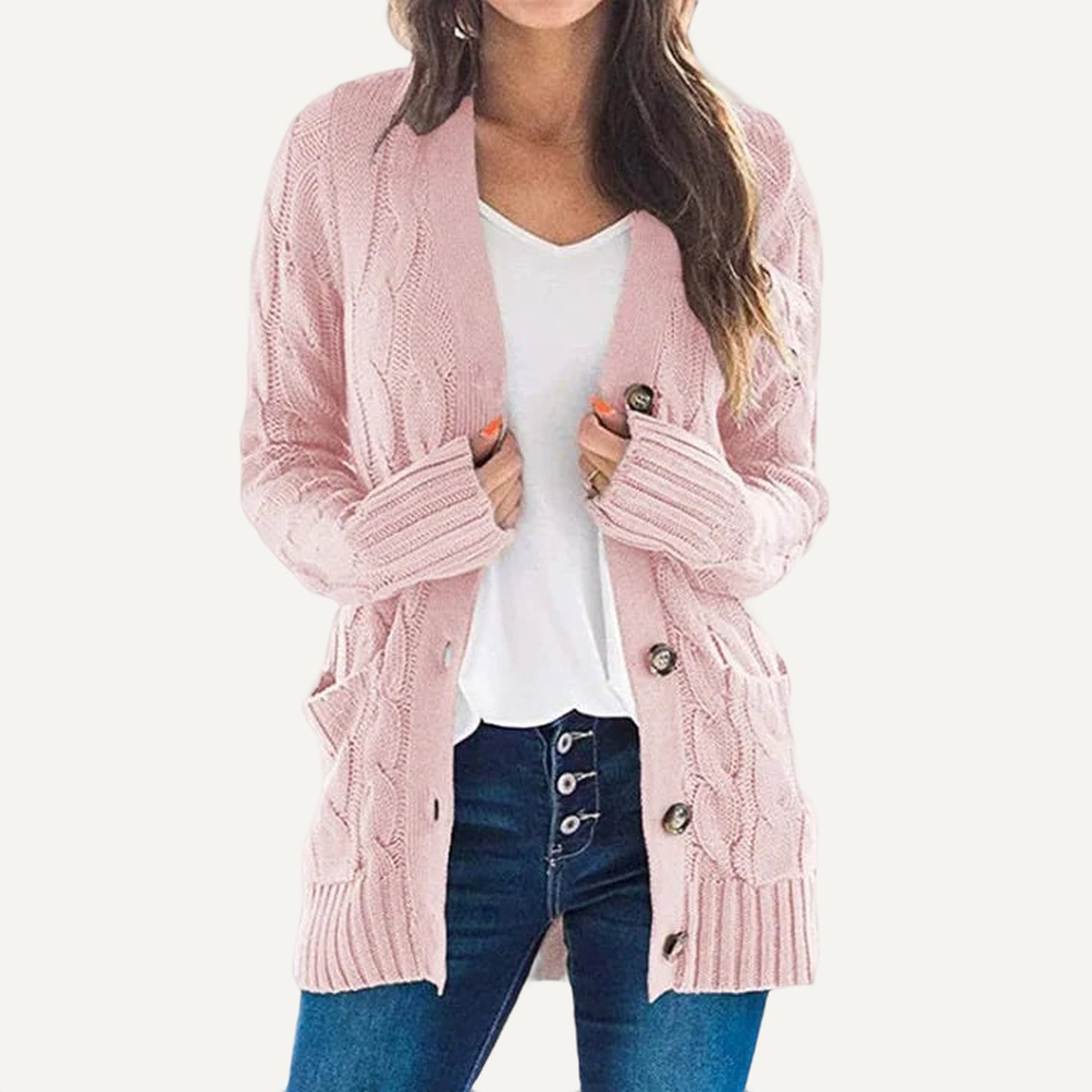 XAO Cárdigan Cable Knit Oversized