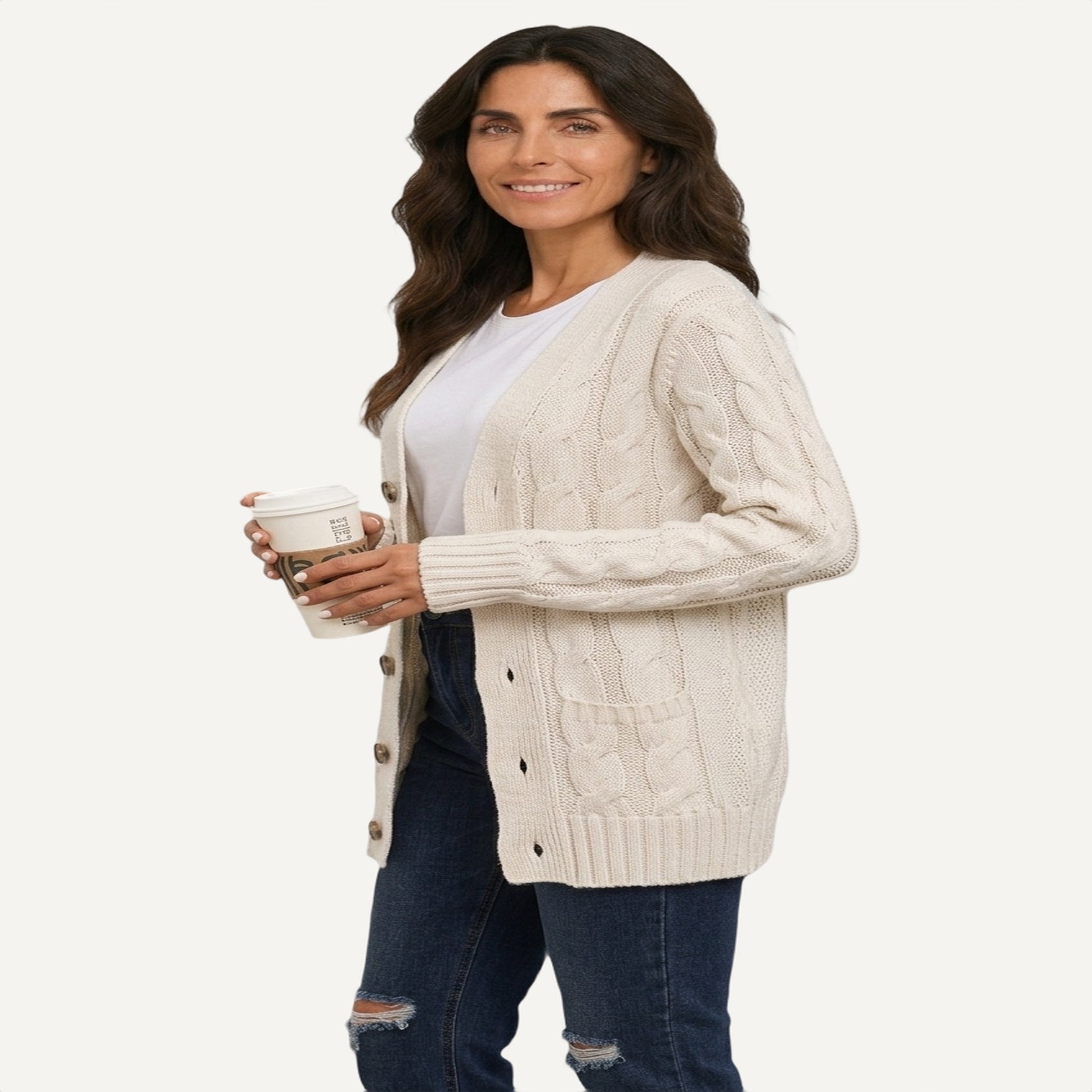 XAO Cárdigan Cable Knit Oversized