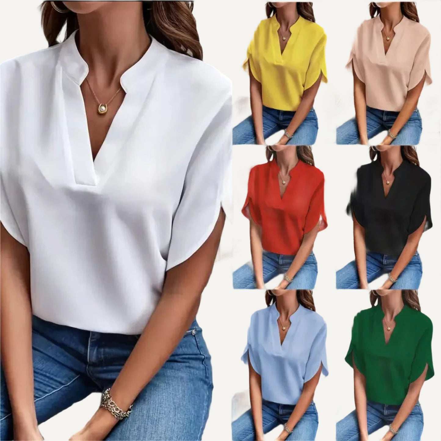 XAO Blusa Suelta Cuello V 2