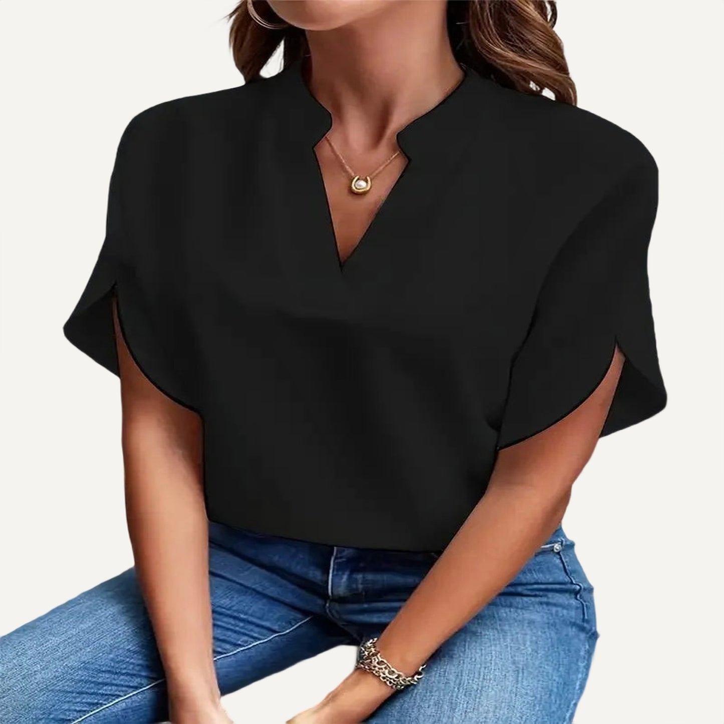 XAO Blusa Suelta Cuello V 3